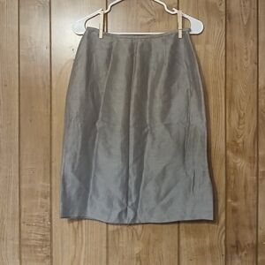 Grey Silk/Linen Blend Harold's Business Skirt Womens size 4
